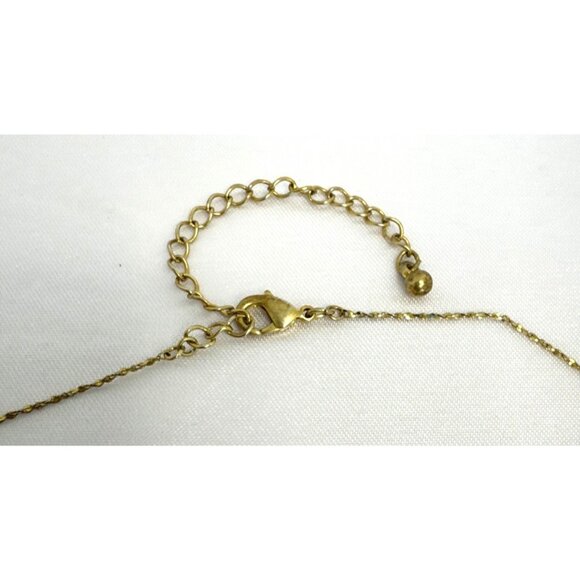 Multicolored Glass Bead Millefiore Necklace With Gold Tone Chain - Picture 6 of 6